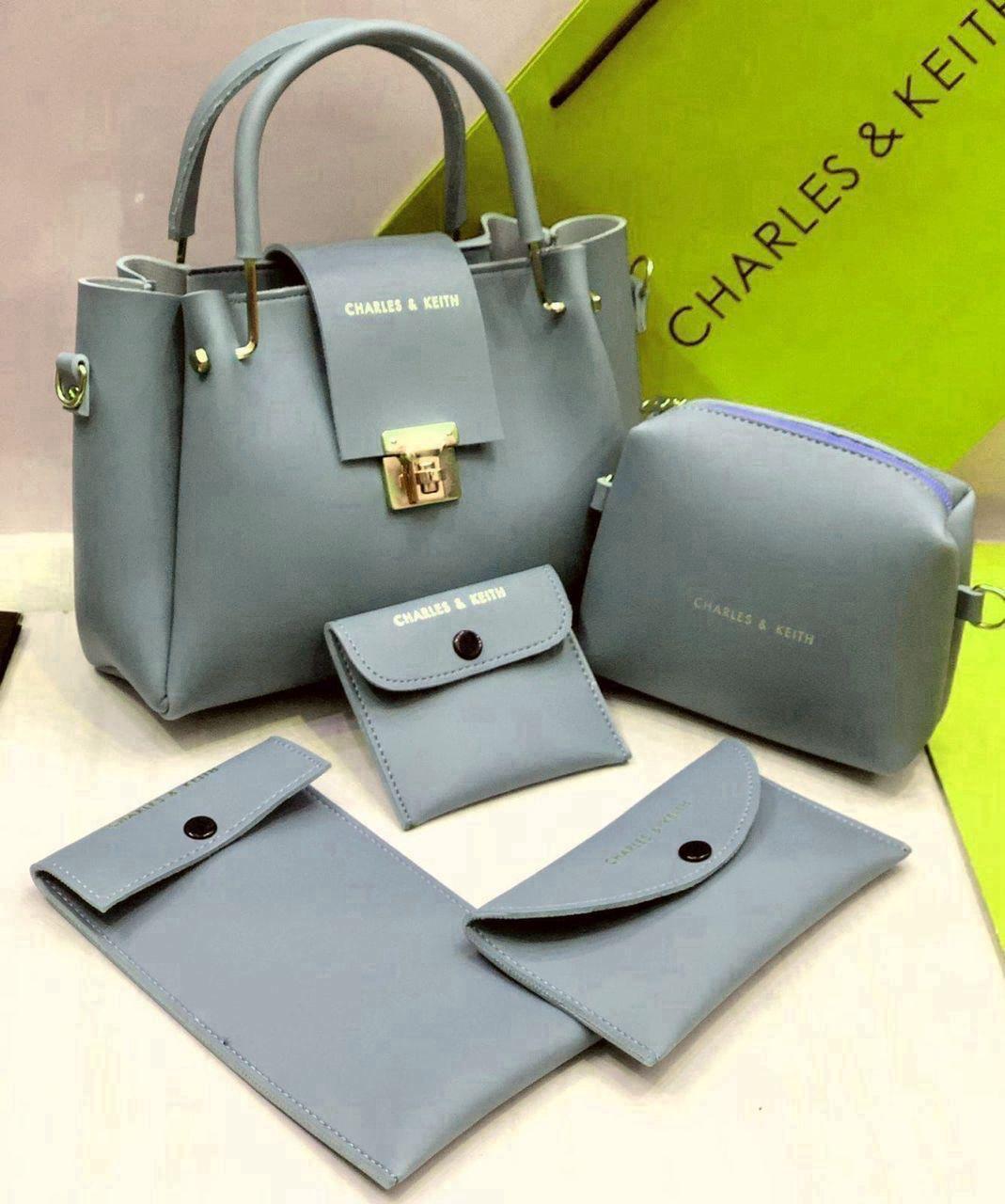Women's PU Leather Plain Hand Bag