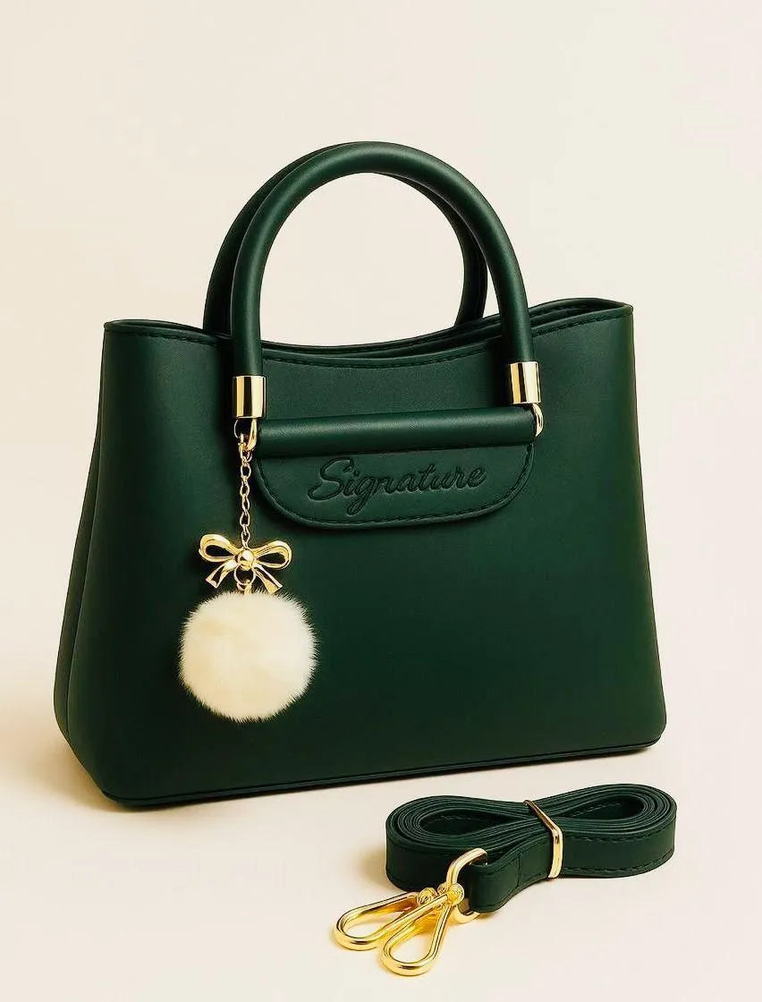 Women's PU Leather Plain Shoulder Bag