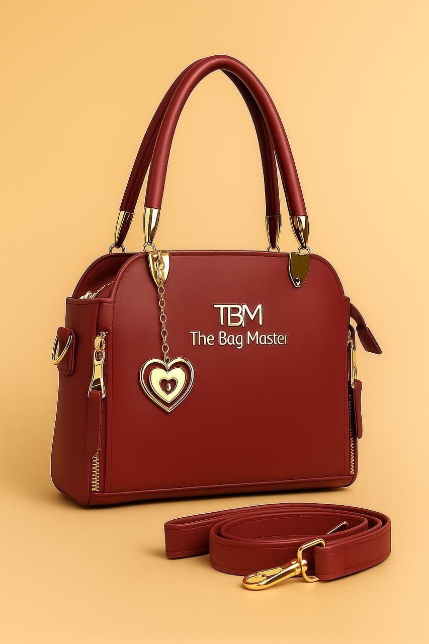 Women's PU Leather Plain Hand Bag